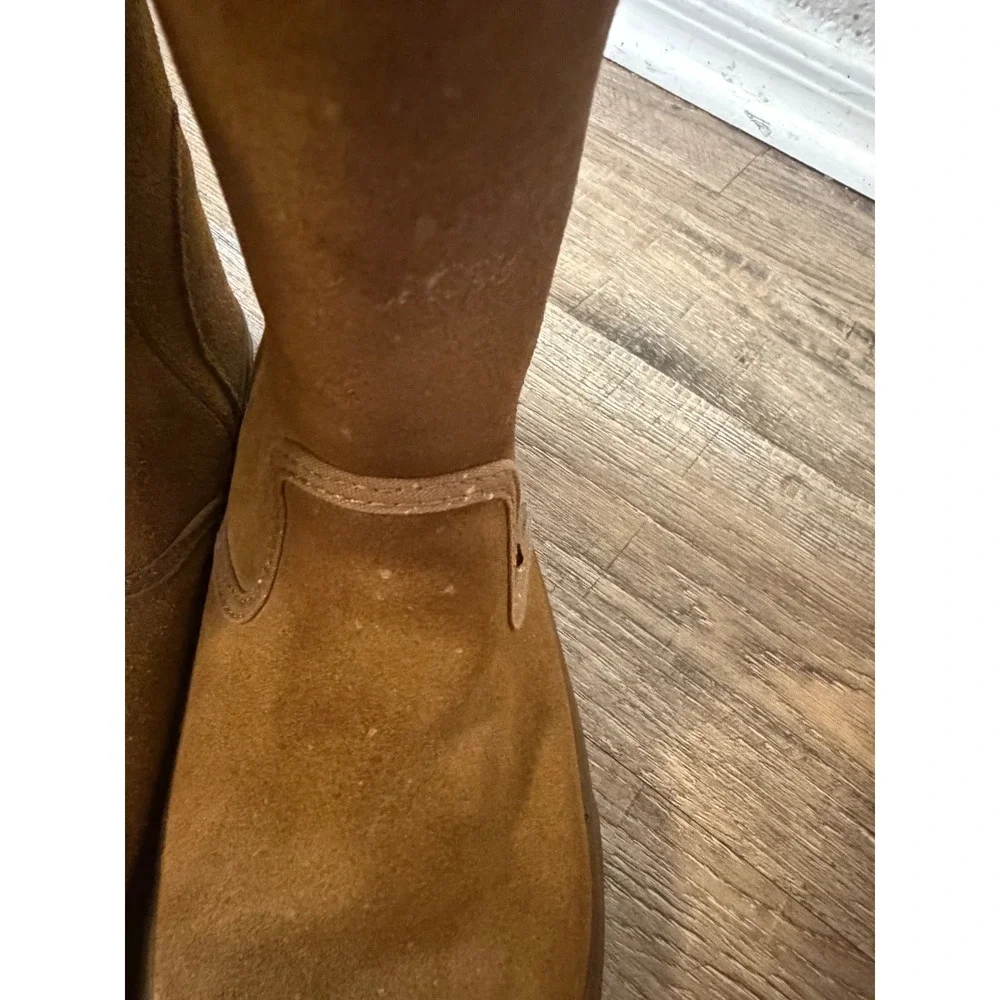 Vans Suede Sherpa Lined Boots Chestnut Brown Women 7 Men 5.5 Waffle Sole